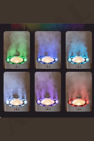 ASFAL Rgb Modlu 800ML Sese Duyarlı 6 Ledli 800ml Kapasiteli Hava Nemlendiricisi Aroma Difüzör - 4