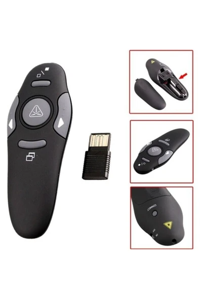 ASFAL Kablosuz Projeksiyon Sunum Kumandası. Sunum Kalemi, Lazerli Slayt Kumandası, 15 Metre Çekim Gücü - 3