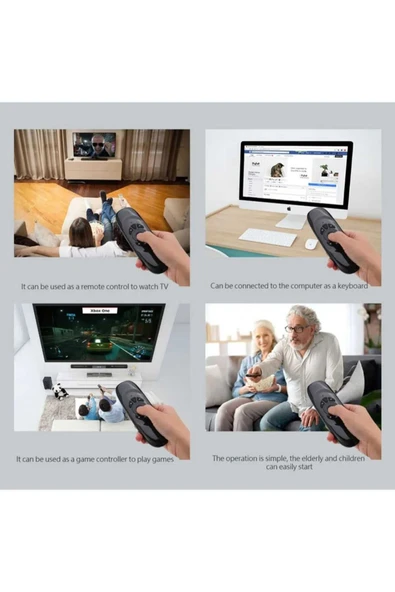 ASFAL Android Akıllı TV, Tablet, Bilgisayar Uyumlu Uzaktan Kumandalı Klavye Kablosuz Mini Klavye - 6
