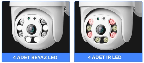 VENTUS VEN3038  360° GÖRÜŞ HAREKETLİ WİFİ WATERPROOF AKILLI GÜVENLİK KAMERASI (OKAM) UYGULAMA - 7