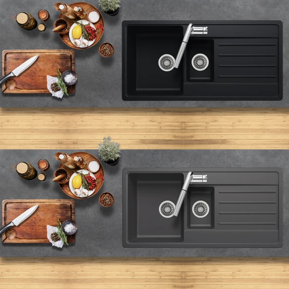 Granit Evye Fors Series Black (SİYAH) - (1.5 Göz) - (100x50) - 2
