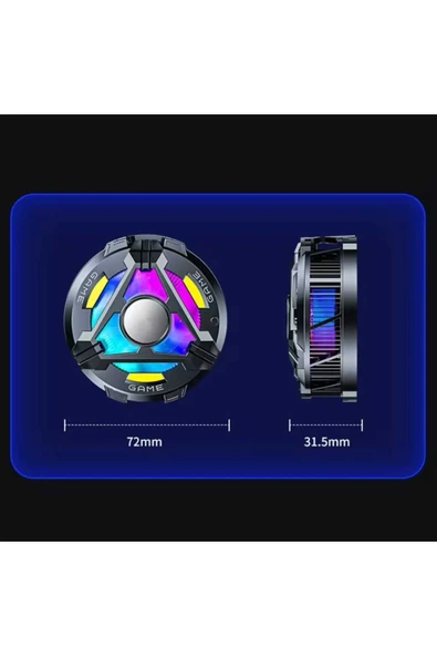 ASFAL RGB Radyatör Tablet Soğutucu Fan Gamer Oyuncu Radyatör Soğutma Fanı - 5