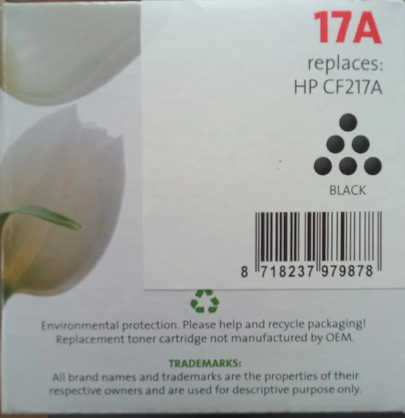 HP 17A CF217A SİYAH TONER MUADİL İTHAL ÜRÜN - 2