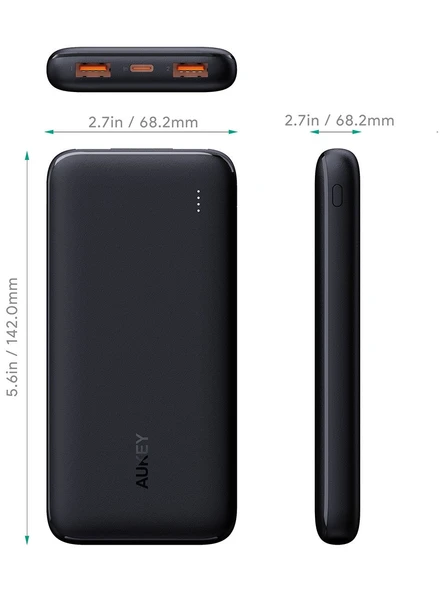 AUKEY PB-N73-BK 15W 10000 MAH TYPE-C INCE POWERBANK