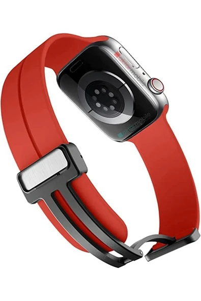 ASFAL Apple Watch 42 44 45 49 Mm 1 2 3 4 5 6 Se 7 8 Watch Ultra Uyumlu Kordon Manyetik Tokalı Mıknatıslı - Resim 2