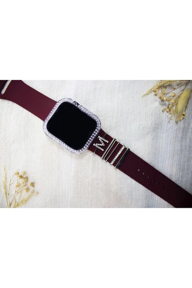 ASFAL Apple Watch Serisi Uyumlu Harfli Akıllı Saat Kordon Süsü Tüm Seriye Uyumlu Tasarım Charm Aksesuar ürün görseli 1
