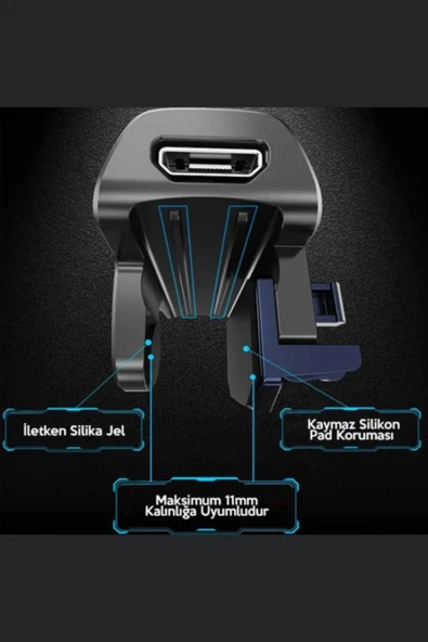 ASFAL Soğutuculu Makro Tetik Parmak Eldienli Taşıma Çantalı Pubg 3 Modlu Seri Atışlı Tetik - 4