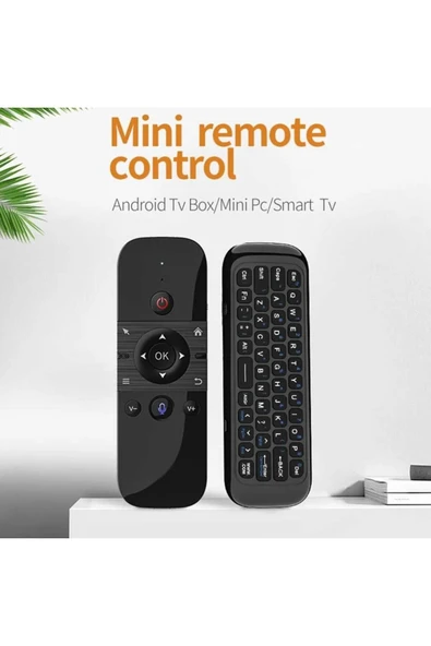 ASFAL Klavyeli, Ses Komut Özellikli 2.4G Air Mouse Kablosuz Kumanda Akıllı Televizyon Kumandası - 2