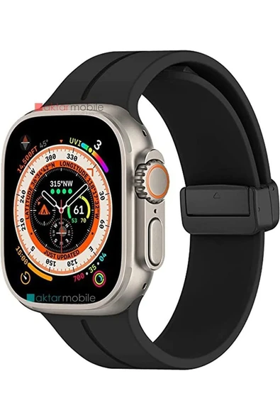 ASFAL Apple Watch 42 44 45 49 Mm 1 2 3 4 5 6 Se 7 8 Watch Ultra Uyumlu Kordon Manyetik Tokalı Mıknatıslı ürün görseli 1
