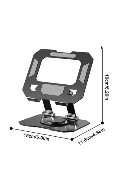 ASFAL 14 İnç Uyumlu Masaüstü Metal Tablet Tutucu 360° Dönebilen Telefon, Ipad ve  Tablet Standı - 4