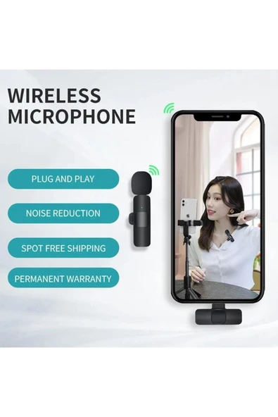 ASFAL Iphone Uyumlu Kablosuz Yaka Mikrofonu, Taşınabilir, Wireless Ios, Lighting Uyumlu Yaka Mikrofonu - 3