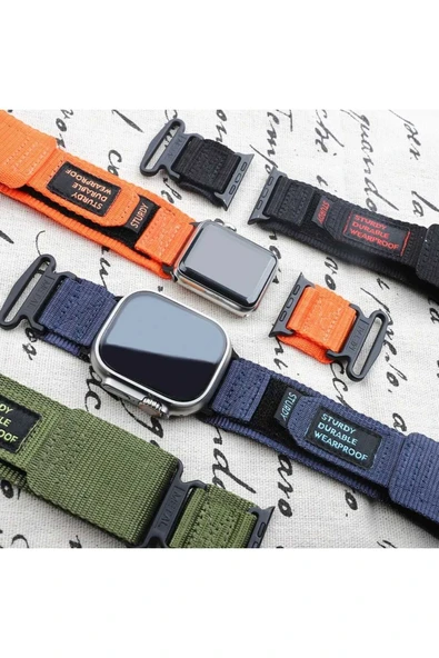 ASFAL Metal Başlıklı Şık Tasarımlı Apple Watch Kordon 42mm 44mm 45mm 49mm Uyumlu Watch Ultra Kayış - Resim 5