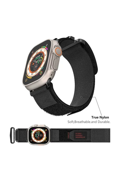 ASFAL Metal Başlıklı Şık Tasarımlı Apple Watch Kordon 42mm 44mm 45mm 49mm Uyumlu Watch Ultra Kayış ürün görseli 1