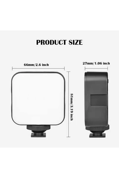 ASFAL 49 Ledli Selfie Işığı Tripod ve Kamera Uyumlu Taşınabilir Mini Led Işık Selfie ve Video Işığı - 2
