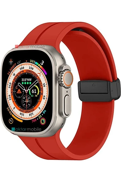 ASFAL Apple Watch 42 44 45 49 Mm 1 2 3 4 5 6 Se 7 8 Watch Ultra Uyumlu Kordon Manyetik Tokalı Mıknatıslı ürün görseli 1