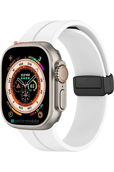 ASFAL Apple Watch 42 44 45 49 Mm 1 2 3 4 5 6 Se 7 8 Watch Ultra Uyumlu Kordon Manyetik Tokalı Mıknatıslı ürün görseli 1