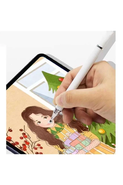 ASFAL Android ve İos Uyumlu Dokunmatik Kalem 2 in 1 Kalem Tüm Telefon ve Tabletlerle Uyumlu Stylus Kalem - 6