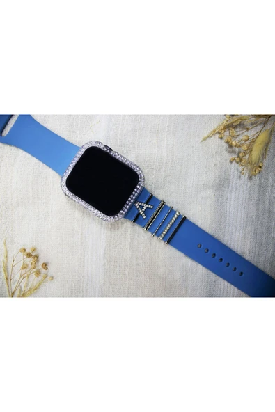 ASFAL Apple Watch Serisi Uyumlu Harfli Akıllı Saat Kordon Süsü Tüm Seriye Uyumlu Tasarım Charm Aksesuar