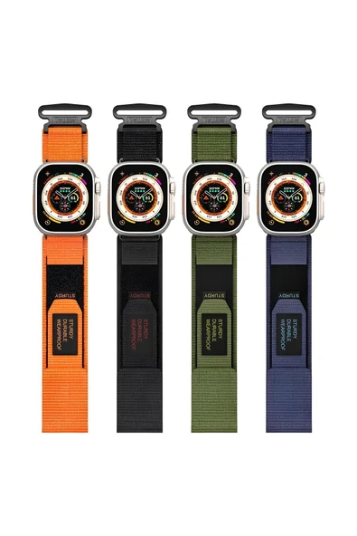 ASFAL Metal Başlıklı Şık Tasarımlı Apple Watch Kordon 42mm 44mm 45mm 49mm Uyumlu Watch Ultra Kayış - 4