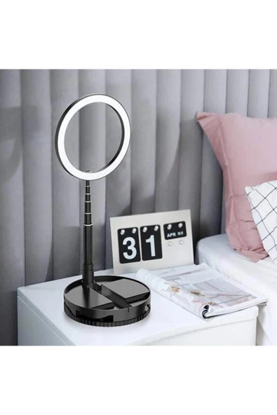 SAYWİN G1 3500 K-6000 K 160 Led Teleskopik Halka Lamba Ring Light Taşınabilir Katlanır Selfie Işığı - 4