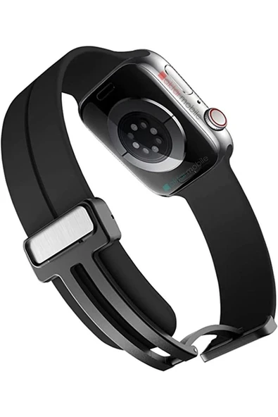 ASFAL Apple Watch 42 44 45 49 Mm 1 2 3 4 5 6 Se 7 8 Watch Ultra Uyumlu Kordon Manyetik Tokalı Mıknatıslı - Resim 2