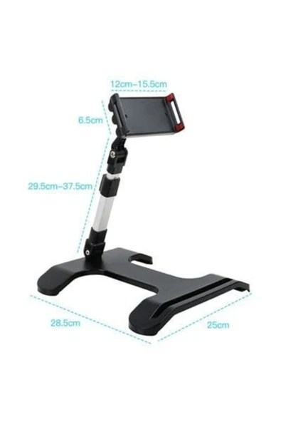 ASFAL Fonksiyonel Ayarlanabilir Katlanabilir 2in1 Masaüstü Telefon Tutucu ve Tablet Standı Tablet Tutacağı - 3