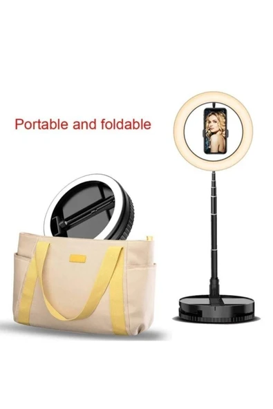 SAYWİN G1 3500 K-6000 K 160 Led Teleskopik Halka Lamba Ring Light Taşınabilir Katlanır Selfie Işığı - 6