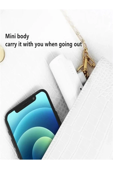 ASFAL Iphonelara Özel Taşınabilir Kurtarıcı Taşınabilir Powerbank 5000 mAh Lightning Girişli Güç Bankası - Resim 5