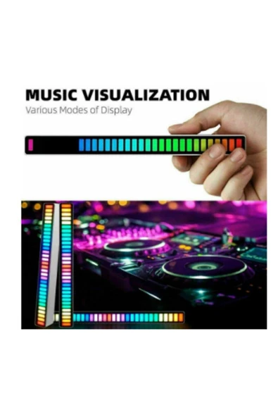 ASFAL Rgb Müzik Ses Ritim Işığı Araba Ev Disko Ses Led Ritim Şerit Işığı Rgb Ses - 4