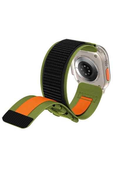 ASFAL Apple Watch Uyumlu Hasır Kordon Watch Ultra 3 4 5 6 7 8 Se ultra 42 44 45 49 mm Uyumlu Şık Kordon - Resim 7