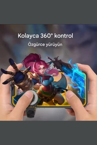 ASFAL Hareket Tetiği Tüm Telefonlar İle Uyumlu Kaydırma Tetiği Bir Adet Tetik 360 Derece Joystick Butonu - Resim 3