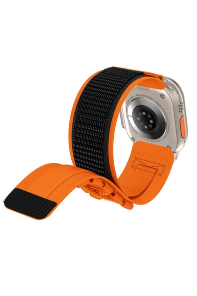 ASFAL Apple Watch Uyumlu Hasır Kordon Watch Ultra 3 4 5 6 7 8 Se ultra 42 44 45 49 mm Uyumlu Şık Kordon - Resim 5