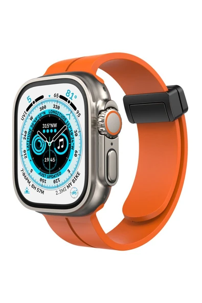 ASFAL Apple Watch 2 3 4 5 6 7 Se Uyumlu Watch 38 mm 40 mm 41 mm Uyumlu Kordon Manyetik Tokalı Mıknatıslı