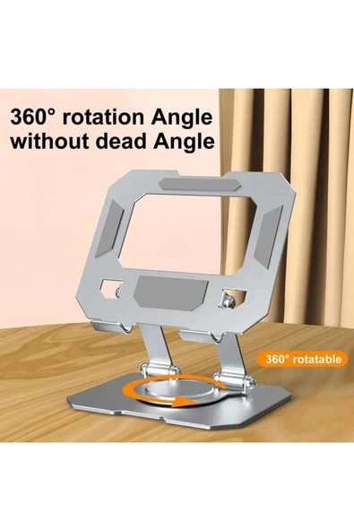 ASFAL 14 İnç Uyumlu Masaüstü Metal Tablet Tutucu 360° Dönebilen Telefon, Ipad ve  Tablet Standı