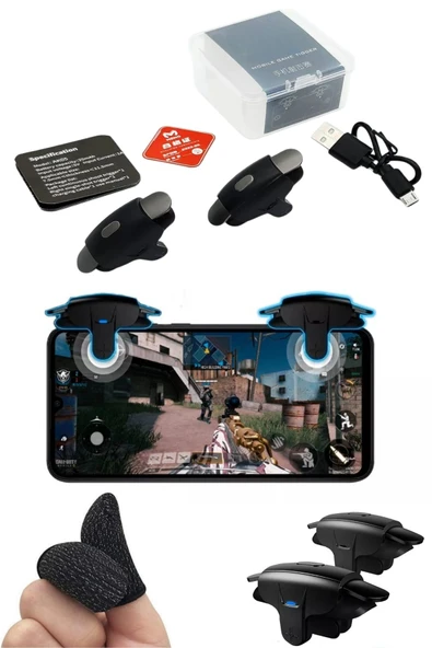ASFAL Makro Tetik Saniyede Otuz Atış Üç Modlu Seri Atış Tetiği Pubg Tetik Parmak Eldiven Hediyeli
