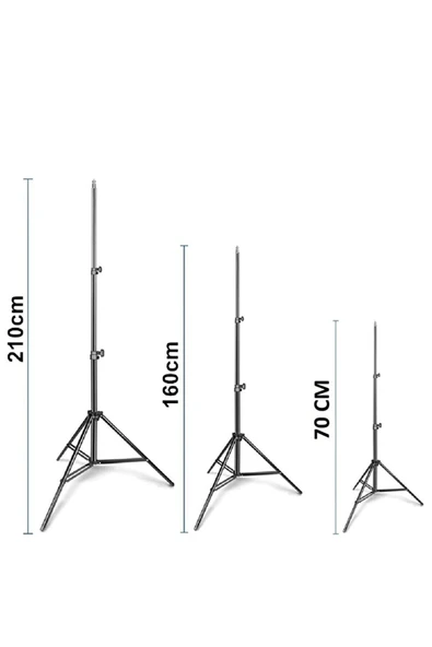 ASFAL Kumandalı 10 Inç(26 CM) Led Işık 210 Cm Tripod Youtuber Kuaför Makyaj Işığı Tiktok Işığı Ring Light - 2