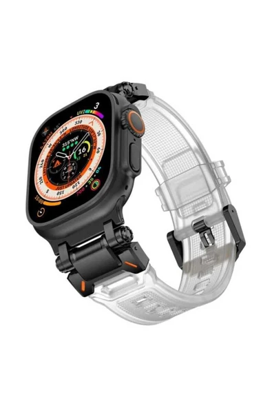 ASFAL Metal Başlıklı Apple Watch Uyumlu 42mm 44mm 45mm 49mm 1/2/3/4/5/6/se/7/8/9 Ultra 2 Uyumlu Şık Kordon