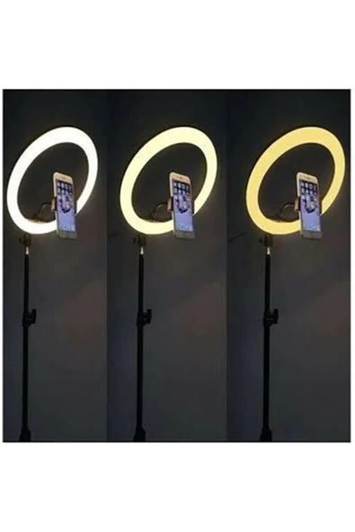 ASFAL 10" Halka Led 210 Cm Tripodlu Youtuber Video Selfie Stüdyo Makyaj Tiktok Işığı Ring Light - Resim 3