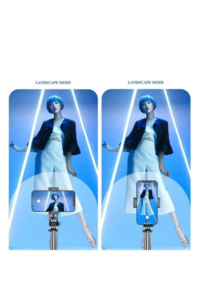 ASFAL Bluetooth Uyumlu Kumandalı Taşınabilir  Selfie Çubuğu Katlanabilir 156 cm Tripod - 8