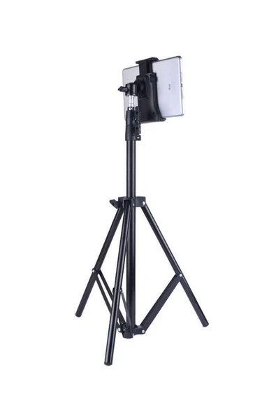 ASFAL 210 Cm Teleskopik Katlanabilen 5-13 Inç Uyumlu Tablet Ve Telefon Tutucu Stand Tripod