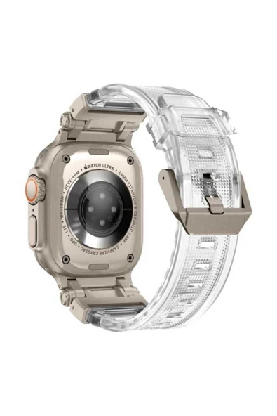 ASFAL Metal Başlıklı Apple Watch Uyumlu 42mm 44mm 45mm 49mm 1/2/3/4/5/6/se/7/8/9 Ultra 2 Uyumlu Şık Kordon - Resim 2