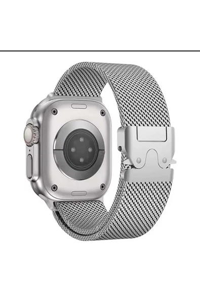 ASFAL Apple Watch 3/4/5/6/7/8/9/10/se/ultra/ultra2 44mm/45mm/46mm/49mm Uyumlu Milano Metal Hasır Kordon ürün görseli 1