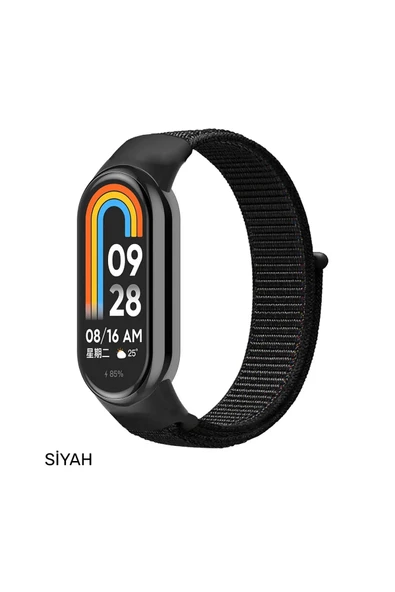 ASFAL Xiaomi Mi Band 8 Uyumlu Kordon Mi Band 8 Sport Loop Örgü Kordon Kayış
