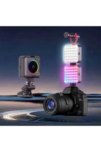 ASFAL Telefon, Kamera Laptop Uyumlu RGB Selfie Işığı Canlı Yayın Tiktok Selfie ve Video İçin Mini Led Işık - 4