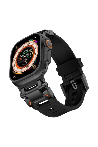 ASFAL Metal Başlıklı Apple Watch Uyumlu 42mm 44mm 45mm 49mm 1/2/3/4/5/6/se/7/8/9 Ultra 2 Uyumlu Şık Kordon ürün görseli 1