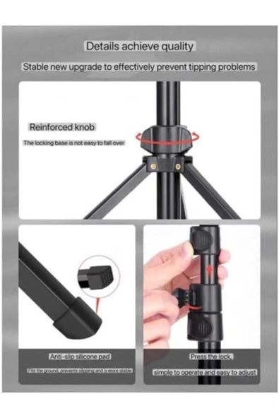 ASFAL 180 cm, Fotoğraf ve Video Çekim Standı, Tutacaklı Çantalı, Telefon ve Kamera Uyumlu Tripod , Monopod - Resim 5