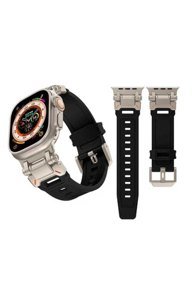 ASFAL Metal Başlıklı Apple Watch Uyumlu 42mm 44mm 45mm 49mm 1/2/3/4/5/6/se/7/8/9 Ultra 2 Uyumlu Şık Kordon ürün görseli 1