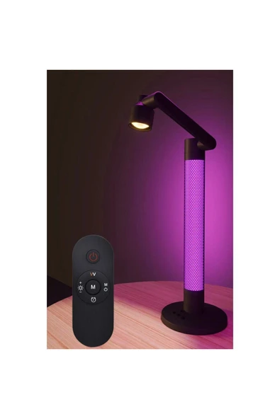 ASFAL Uzaktan Kumandalı RGB Masaüstü Dekoratif Lamba Uygulama Kontrollü Masa Lambası Çalışma Lambası - Resim 4