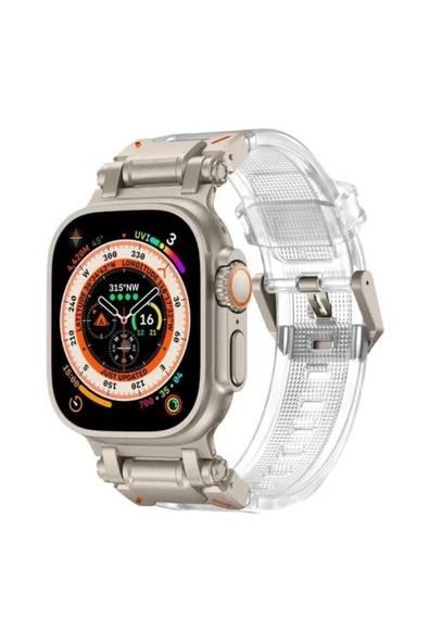 ASFAL Metal Başlıklı Apple Watch Uyumlu 42mm 44mm 45mm 49mm 1/2/3/4/5/6/se/7/8/9 Ultra 2 Uyumlu Şık Kordon ürün görseli 1