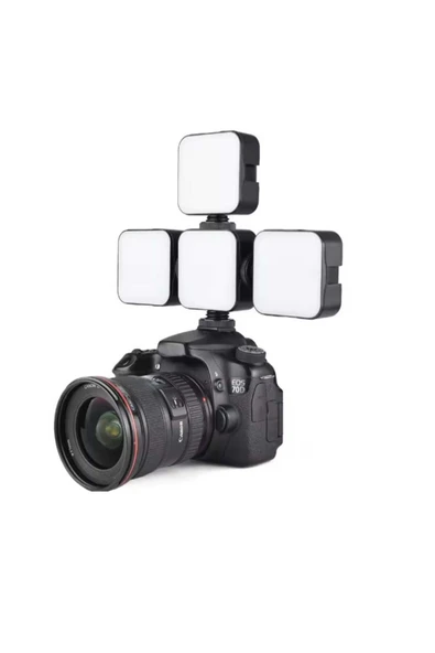 ASFAL 49 Ledli Selfie Işığı Tripod ve Kamera Uyumlu Taşınabilir Mini Led Işık Selfie ve Video Işığı - 3